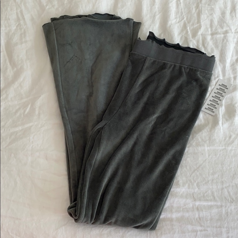 Urban Outfitters velvet green pants